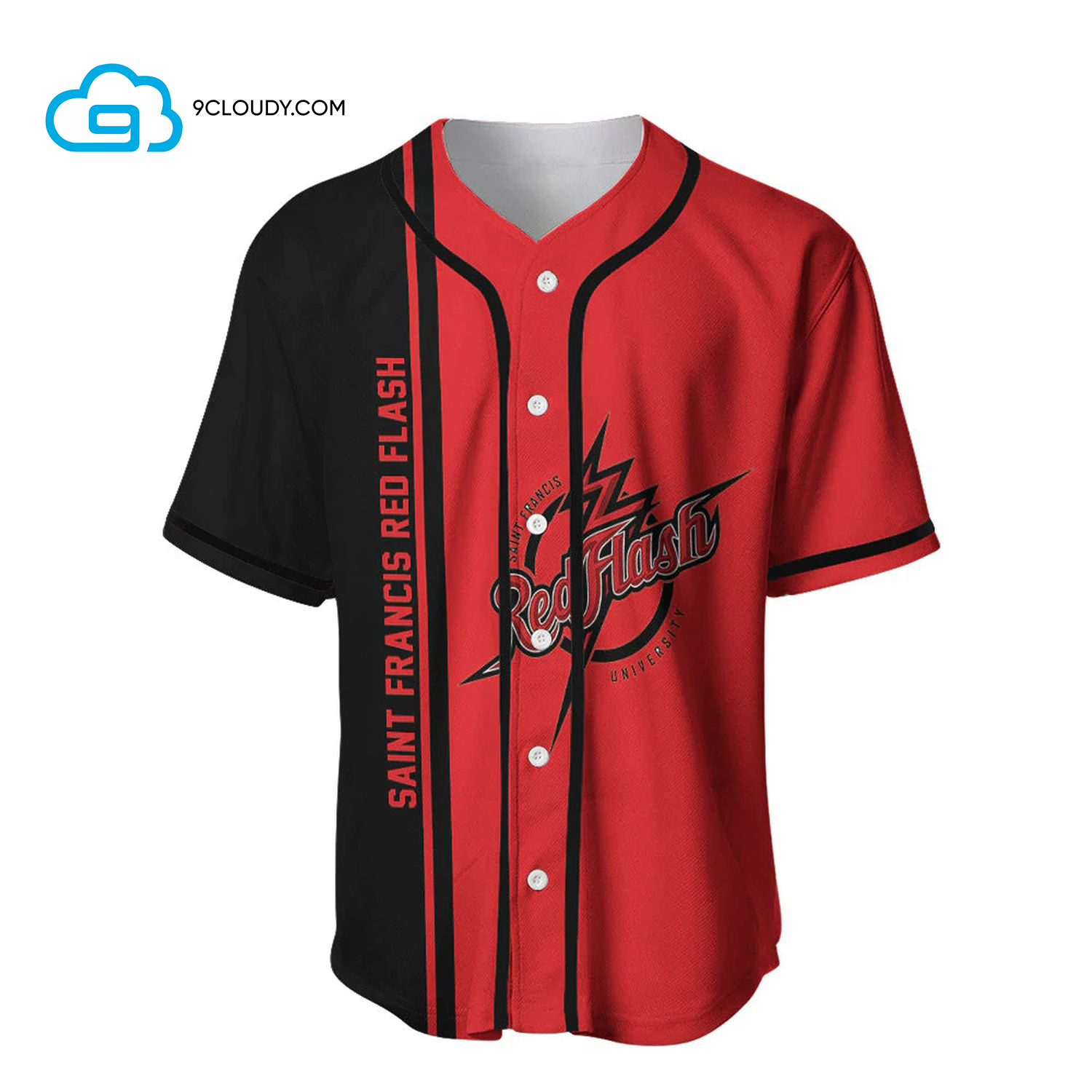 Saint Francis Red Flash Full Printing Baseball Jersey