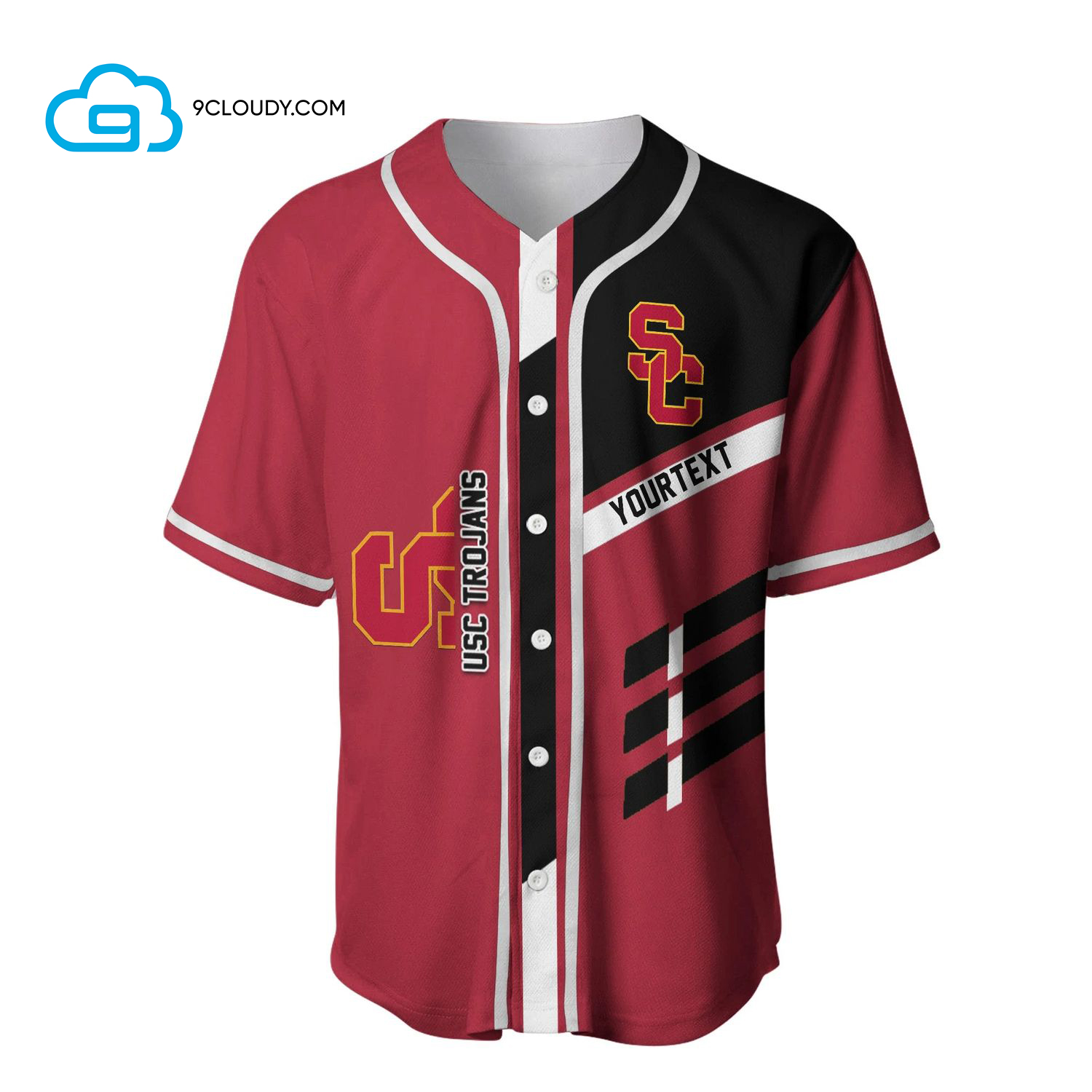 USC Trojans Full Printing Baseball Jersey - Sport Style Text - NCAA